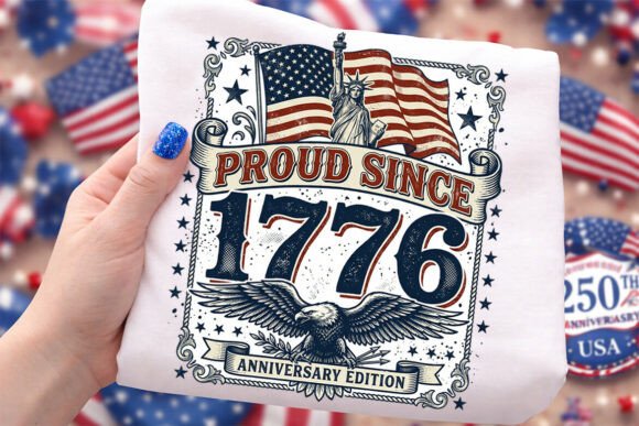 Celebrating 250 Years: The Bold Spirit of the Proud Since 1776 Anniversary Design
