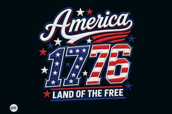 Faux Yarn America 1776 Patriotic PNG: A Textured Design Asset for Authentic Branding