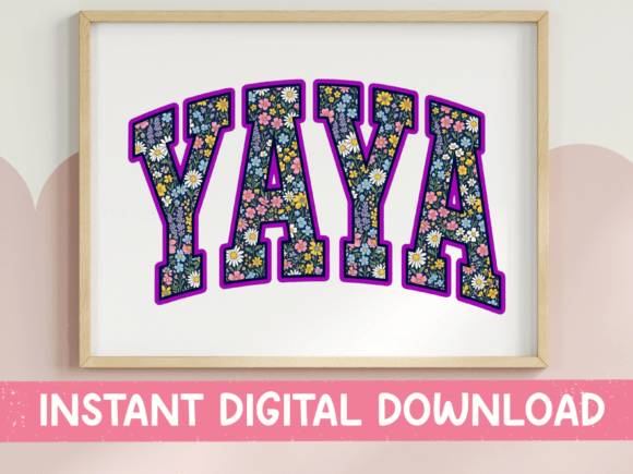 Floral Yaya Arched SVG PNG: A Design That Blooms with Personality