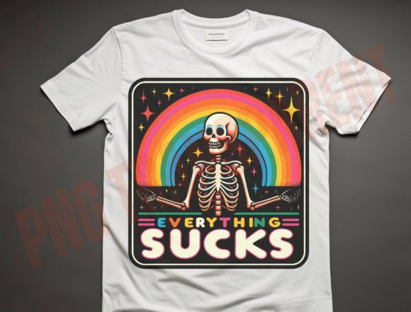 Funny Sarcastic Sublimation: The 'Everything Sucks' Design for Real Life