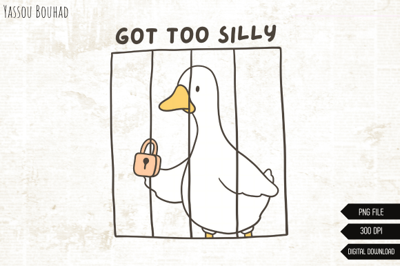 Got Too Silly: The Funny Silly Goose PNG for Creative Chaos