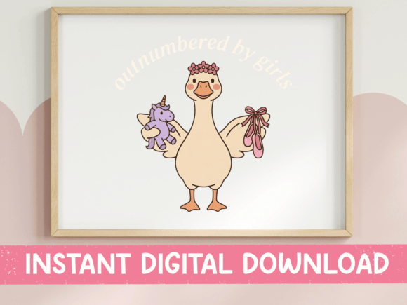 Outnumbered by Girls SVG Goose PNG: The Ultimate Girl Dad Design