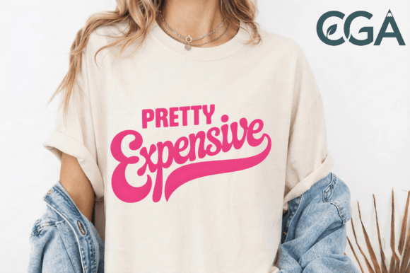 Pretty Expensive Pink Retro PNG: Bold Style for Modern Creators