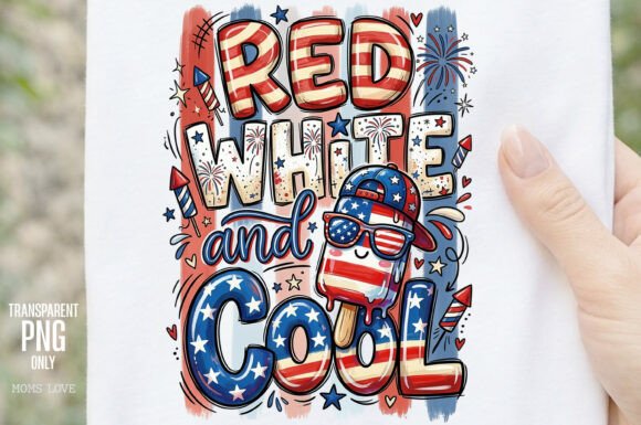 Red White and Cool Patriotic Popsicle: A Festive Design Asset