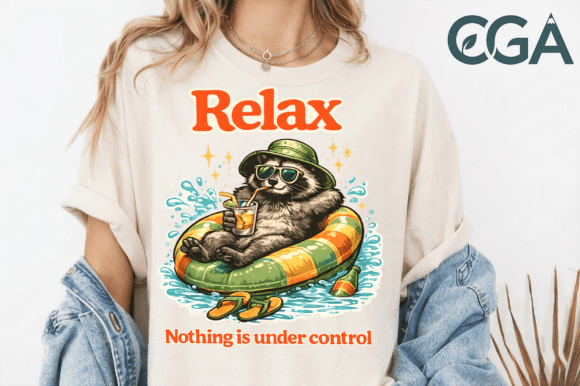 Relax Nothing Under Control Raccoon Png: Your Chaotic Summer Vibe