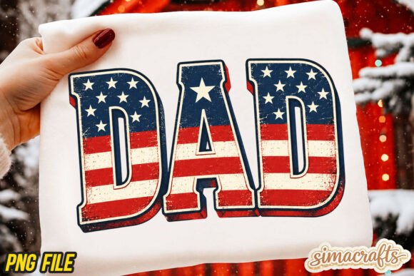 Unleashing Patriotic Charm: Vintage Dad 4th of July PNG